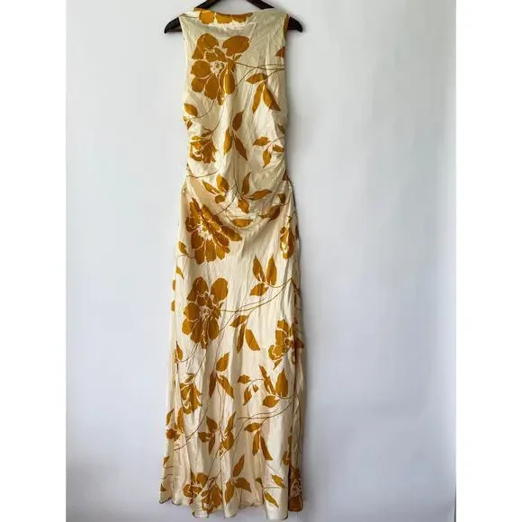 Reformation Womens Anaiis Silk Maxi Dress Maracuya Floral Size 12 NWT